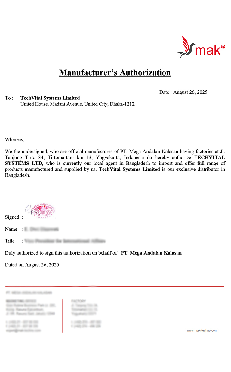 Exclusive Partnership Certificate- MAK